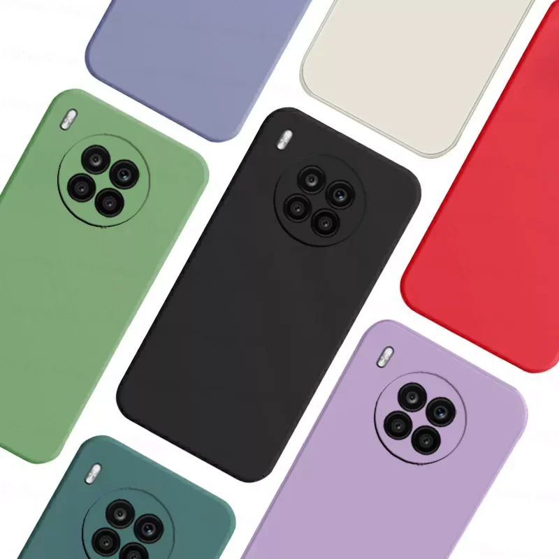 

NEW2022 New Square Silicon Phone Case For HONOR 50 Lite Cover On Honor 50 Light NTN-LX1 Camera Protective Case on Honor 50lite T