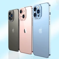 plating camera lens protection case for iphone 13 pro max 12 mini 11 clear silicone case for iphone xs xr x 7 8 plus se2020 6s 6
