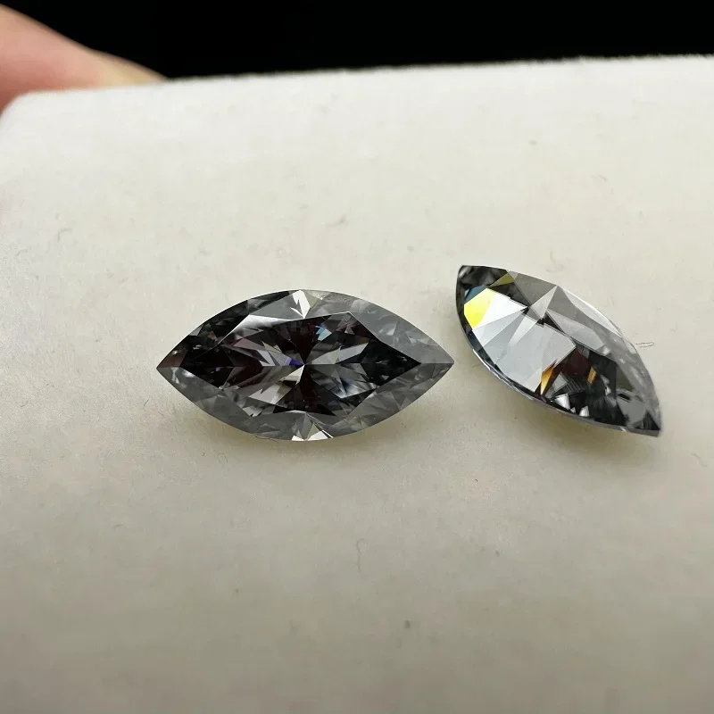 Ювелирные изделия YanYao оригинальный серый Муассанит камень маркиза проходит