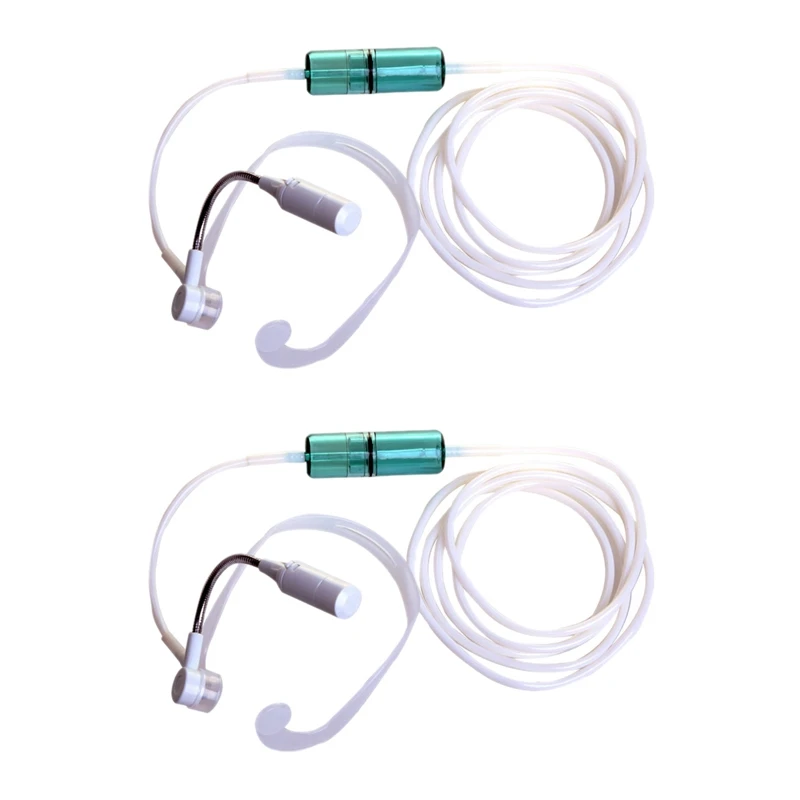 

2X Headset Nasal Type Oxygen Cannula 2M Silicone Straw Tube Concentrator Generator Inhaler Accessories