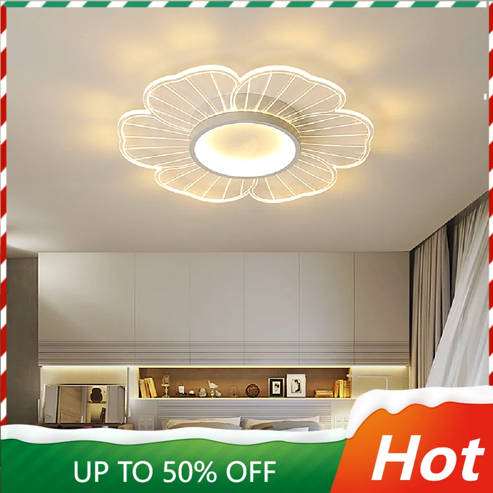 

Креативные современные светодиодные потолочные светильники с цветами, комнатное освещение для гостиной, спальни, кабинета, балкона, лампа ...