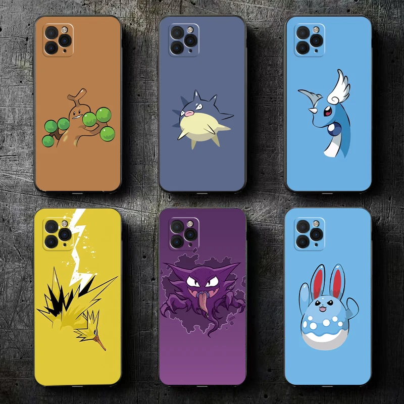 

Pokemon Pikachu Phone Case For Funda iPhone 11 13 12 Pro Max Mini X XR XS Max SE 2020 6 6s 7 8 Plus Liquid Silicon Soft