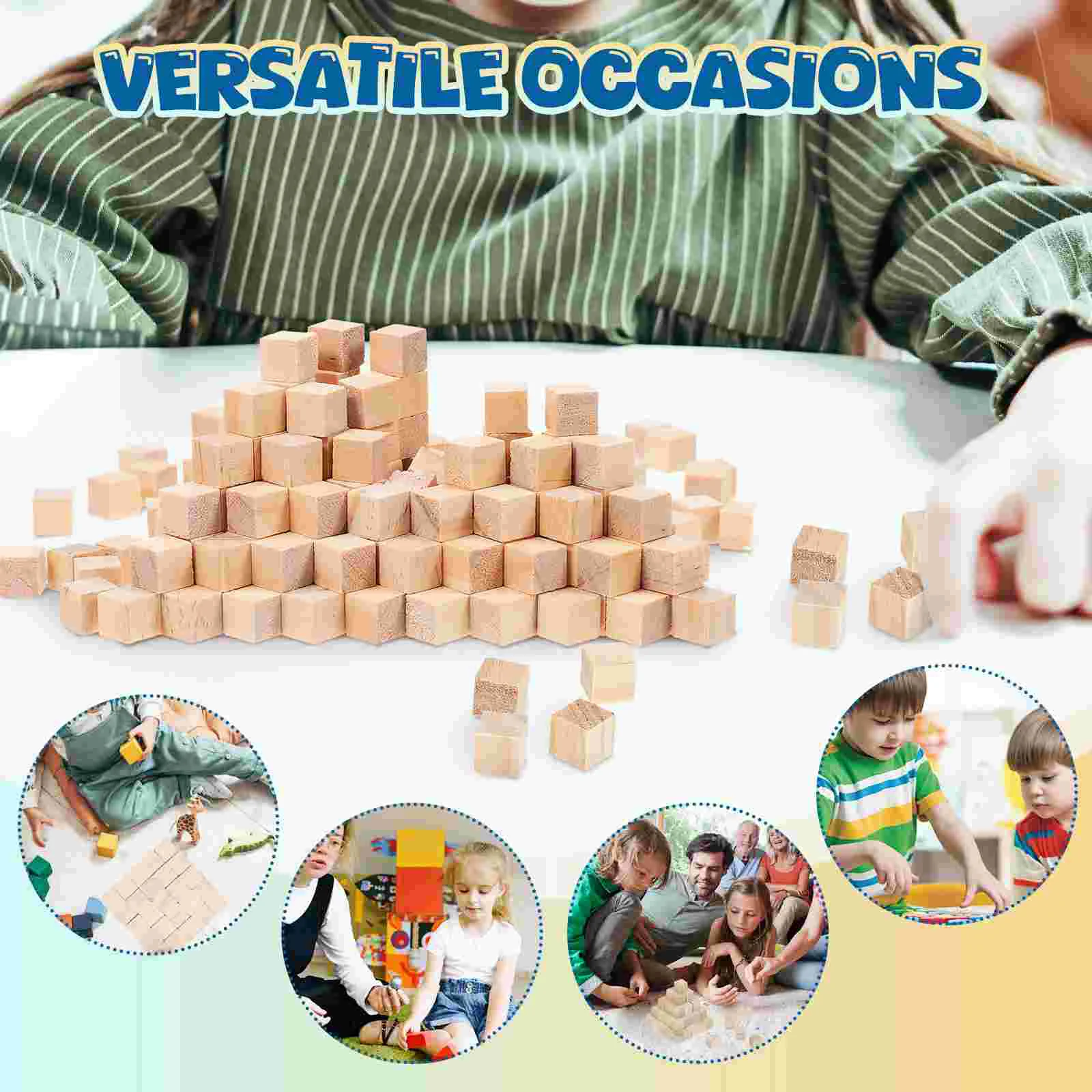 500 шт. блоки из соснового дерева деревянные простые строительные маленькие