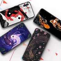 toplbpcs chinese koi fishes phone case for samsung a51 a30s a52 a71 a12 for huawei honor 10i for oppo vivo y11 cover