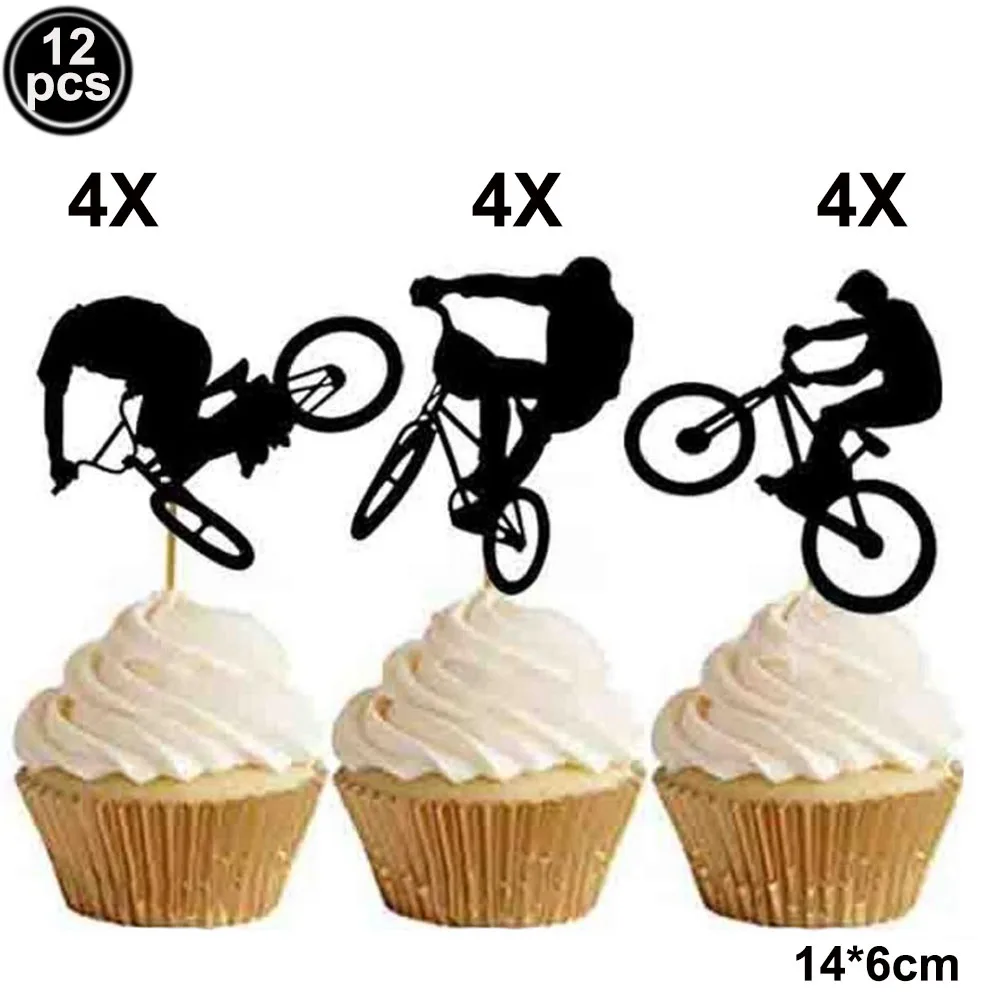 Bike Birthday Party Decorations Bicycle Latex Balloons for Kids Birthday Baby Shower Wedding Cake Topper Banner Party Supplies images - 6