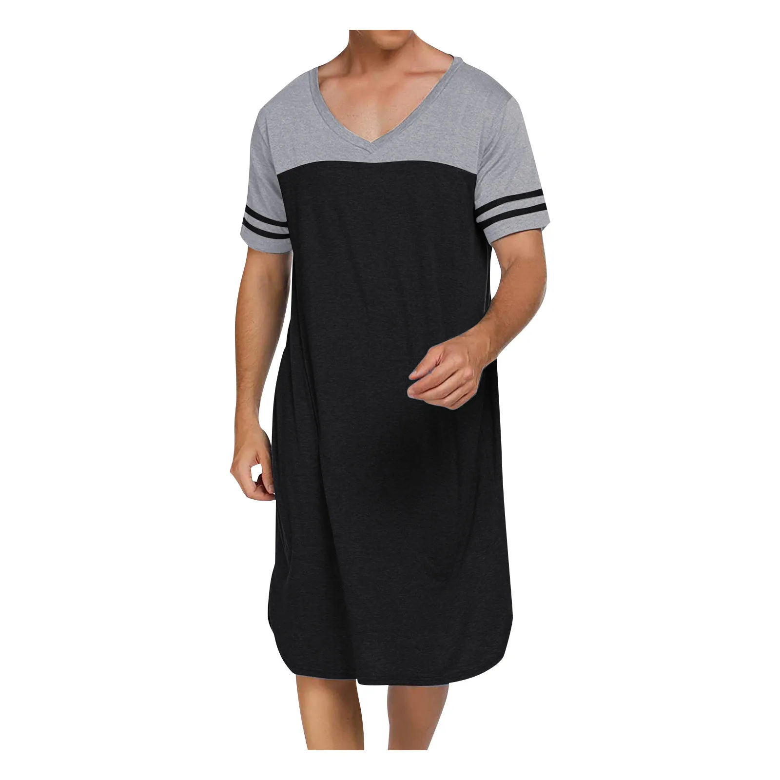 

Sleepwear Wear Big&Tall Neck V Sleeve Sleeping Pajama Nightgowns Mens Long Intimates intimates accesorios Women