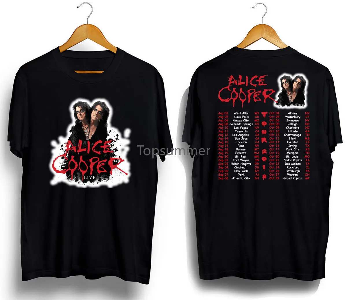 

Паранормальное вечернее платье с Alice Cooper Live Tour 2018 Футболка размер S до 3XL Новое мужское весенне-летнее Повседневное платье с коротким рукавом