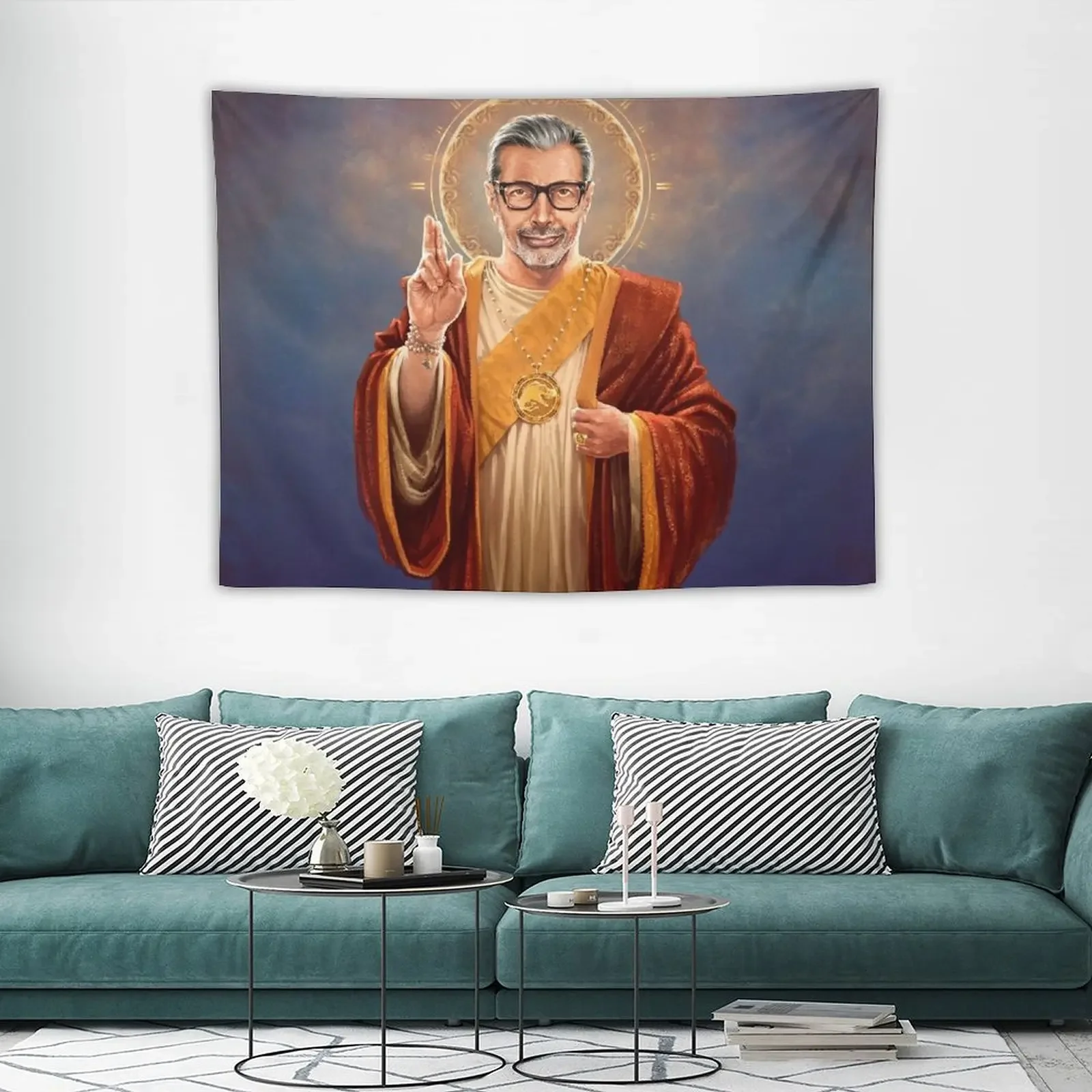 Saint Jeff of Goldblum - оригинальная религиозная живопись гобелен на заказ ковер стена для