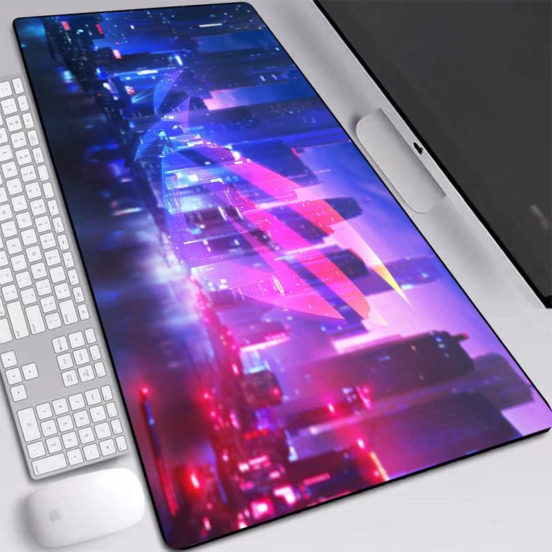 

New Mat Mousepad ROG Simple and City HD Printed Heat Transfer Waterproof Durable Stitched Edges Desktop Pad Gamer Accessories