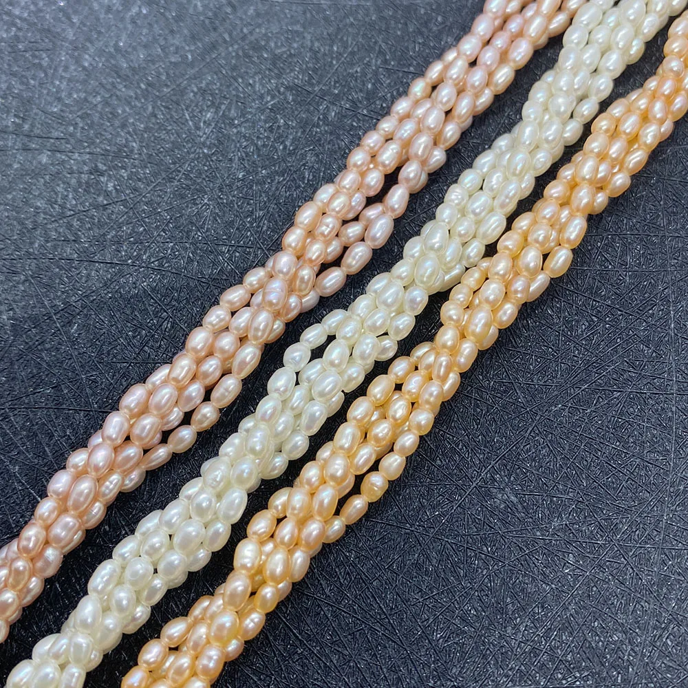 

Высококачественные ювелирные изделия из натурального пресноводного жемчуга 2-3 мм, изысканные серьги, ожерелье, браслет, ювелирные изделия с бусинами, «сделай сам», цепочка, аксессуары