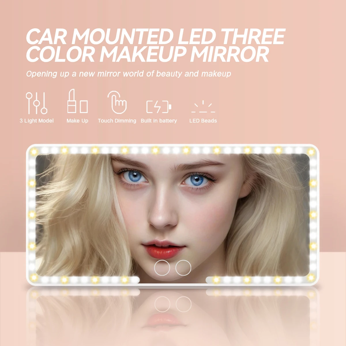 Зеркало для макияжа HD улучшенная версия светодиодный 3 режима регулируемое
