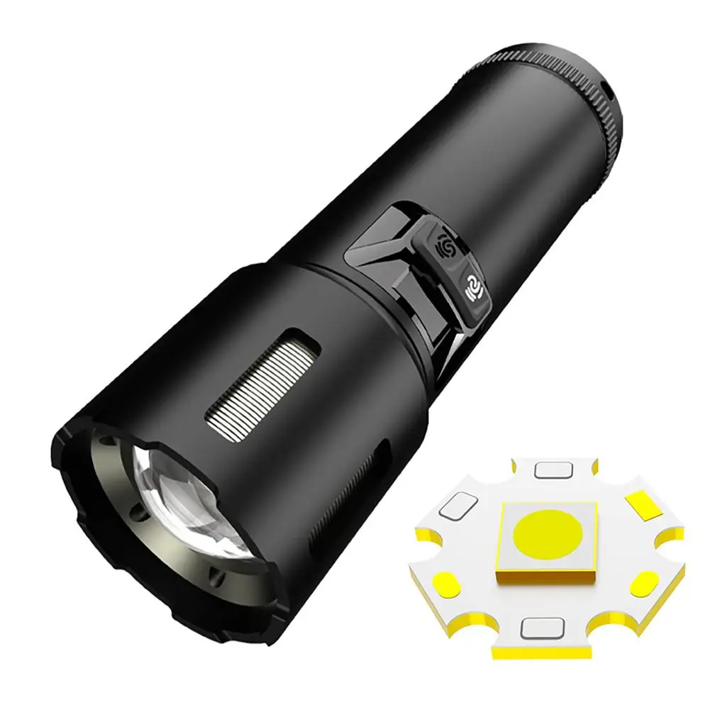 

30W LED Flashlight Digital Power Display 6600mA Telescopic Zoom Super Bright Powerful Flash Light IPX4 Waterproof