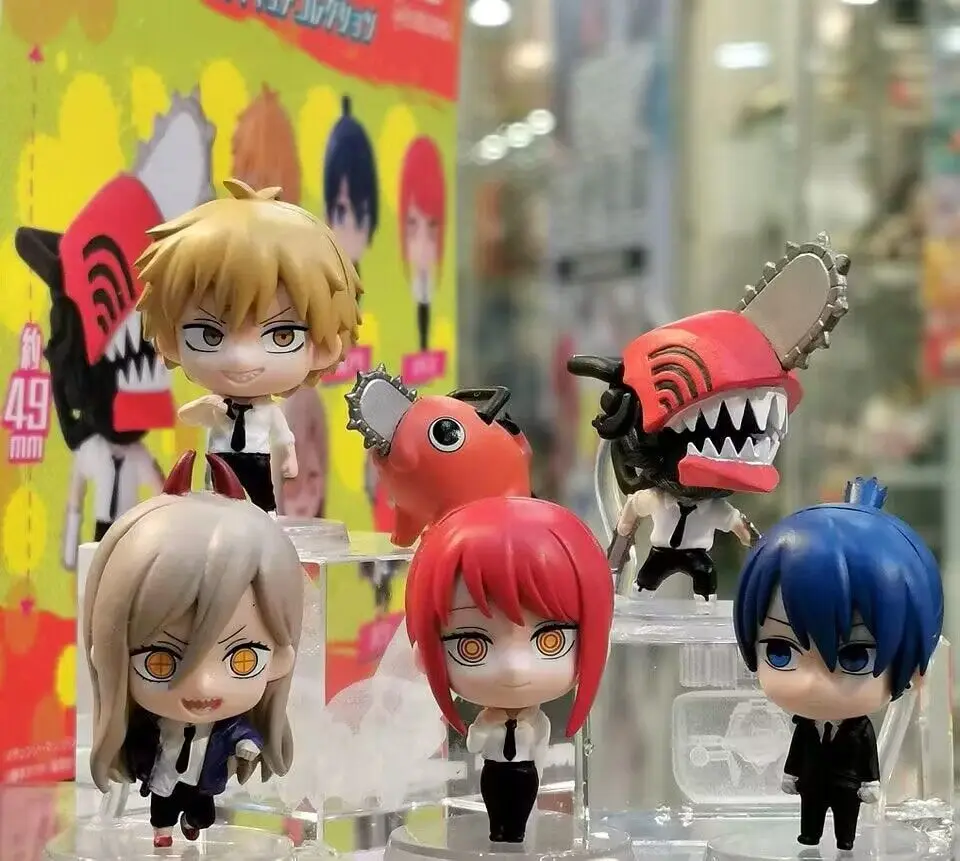 

6pcs Chainsaw Man Delicate Workmanship Kawaii Model Computer Case or Table Decoration Birthday Presents for Friends or Kids