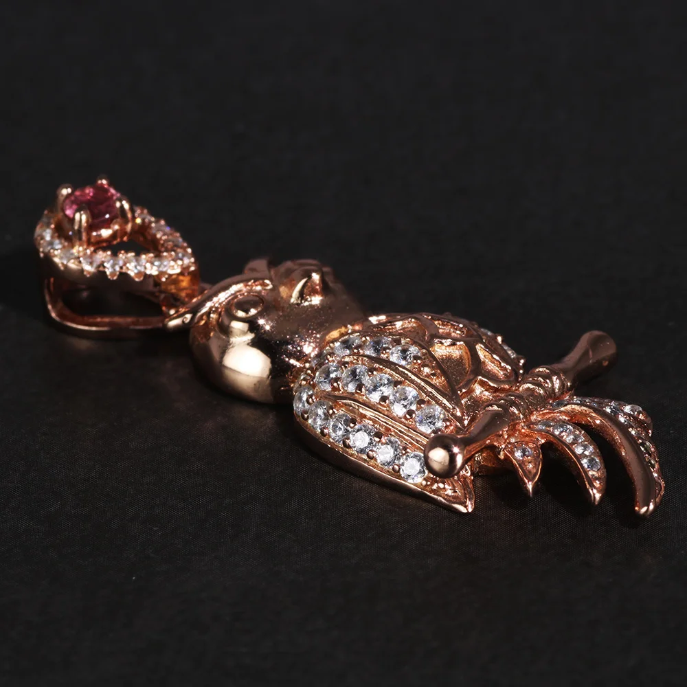 Женский кулон из серебра 925 пробы с натуральным Рубином |