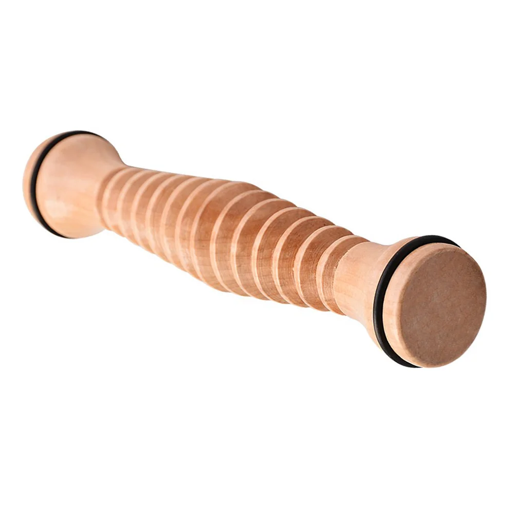 

Foot Roller Wooden Fasciitis Tool Messager Muscle Acupoint Sha Gua Spiky Stick Wheel Point Trigger Acupressure Planter Plantar