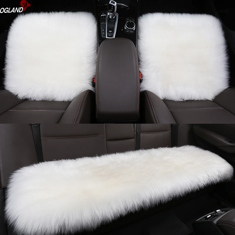 

long wool luxury sheepskin car seat cushion for car accessories interior