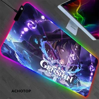 RGB Genshin impact Gaming Play Mats Mousepad Anime Cartoon Size Gamer Mouse Pad XXL Keyboard Desk Computer Mat Notbook Pad