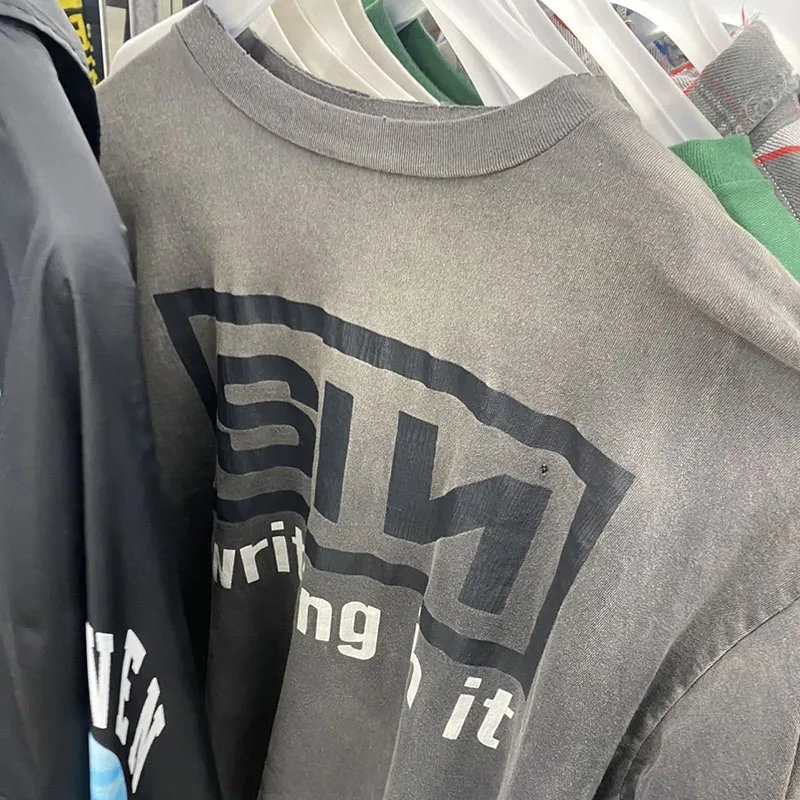 Футболка Мужская/женская оверсайз из плотной хлопковой ткани винтажная промытая