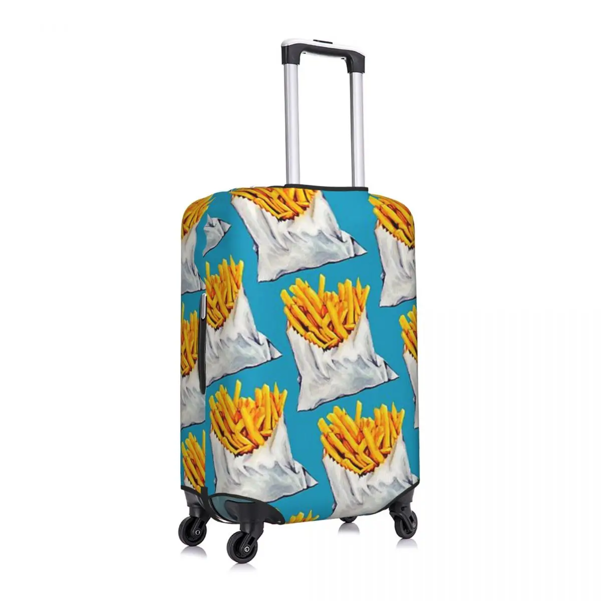 

French Fries Luggage Cover Spandex Suitcase Protector Fits 19-21 Inch