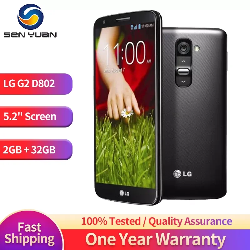 

G2 D802 4G LTE 5.2'' Screen 2GB RAM 32GB ROM 13MP+2.1MP CellPhone A-GPS Quad Core Android SmartPhone