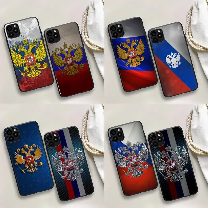 

Yinuoda Russia Russian Flags Emblem Phone Case for iPhone 11 12 13 Mini Pro Max 8 7 6 6S Plus X 5 SE 2020 XR XS Funda Case