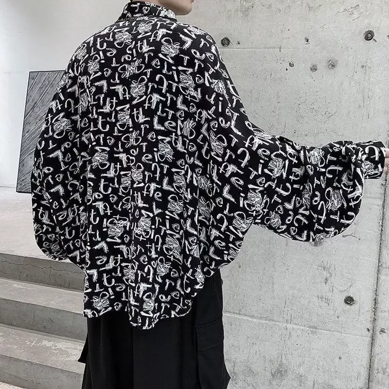 

NEW IN shirt men loose-fitting Korean trend cool all-match blouse 2021 summer handsome Hong Kong Vintage aesthetic jacket