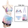 Demon Slayer Cosplay Swimsuit Kimetsu No Yaiba Kochou Shinobu Two Piece V Neck Bathing Bikini Swimsuit Sexy BikiniFree Sleeves 6