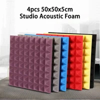 4pcs 50x50x5cm studio acoustic foam panels sound absorption sponge drum ktv room silence treatment wall soundproofing foam