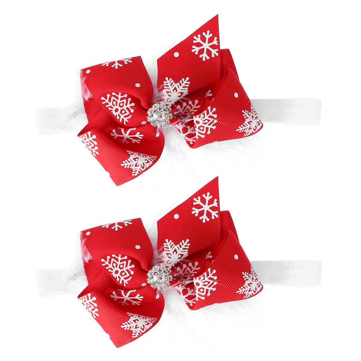 

2 Pcs Kids Christmas Headband Cute Bow Baby Hair Ornament Girls Headbands Newborn Bandana Xmas Toddler