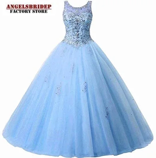 

Vintage Sheer Neck Ball Gown Vestidos De Quinceanera Dresses Sweet 16 Formal Appliques Floor-Length Princess Celebrity Gowns