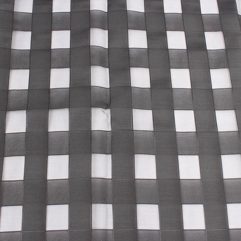 

Soft Black Checked Gauze Organza Fabric for Dress Clothing Making Sewing Material Wide 150cm Sold By the Meter