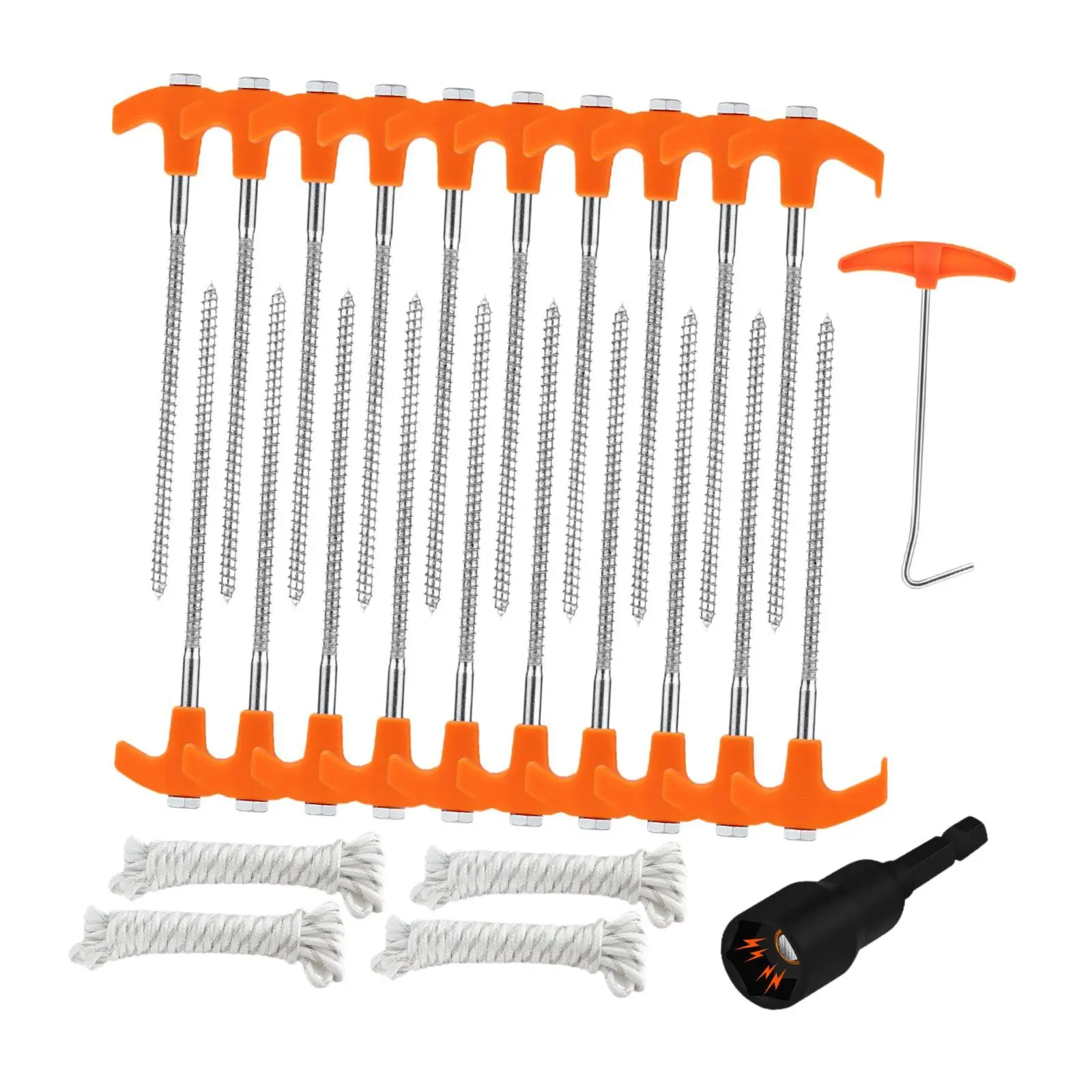 20 винтовых кольев для палатки гвозди колышки лагеря прочные прогулок кемпинга