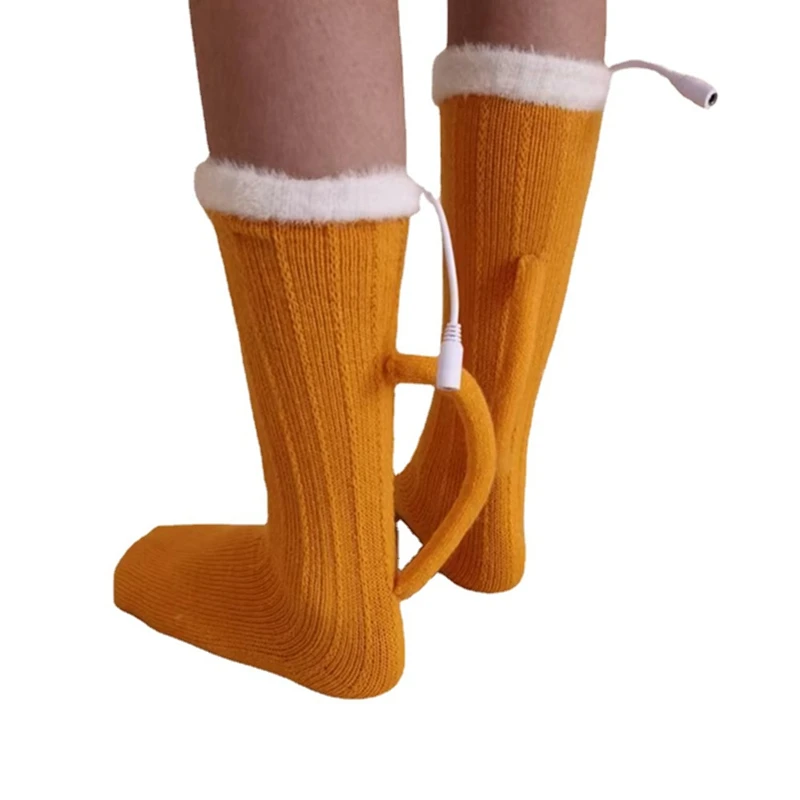 3D Beer Mug Socks Knit Long Tube Socks Cute Unisex Novelty Winter Warm Beer Socks Warm Thick Floor Socks