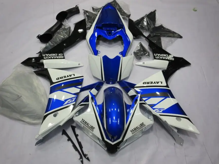 

Новый комплект обтекателей из АБС-пластика под давлением для YAMAHA YZF-R1 2007 2008 07 08 R1, комплект обтекателей синего и белого цвета