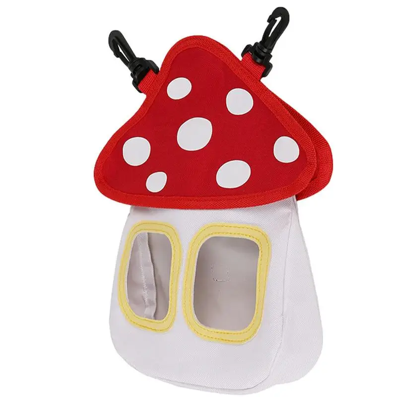

Hay Feeder Bag Mushroom Shaped Oxford Cloth Fabric Hanging Hay Feeder Bag Colorful Hanging Rabbit Hay Feeder Bag For Guinea Pigs