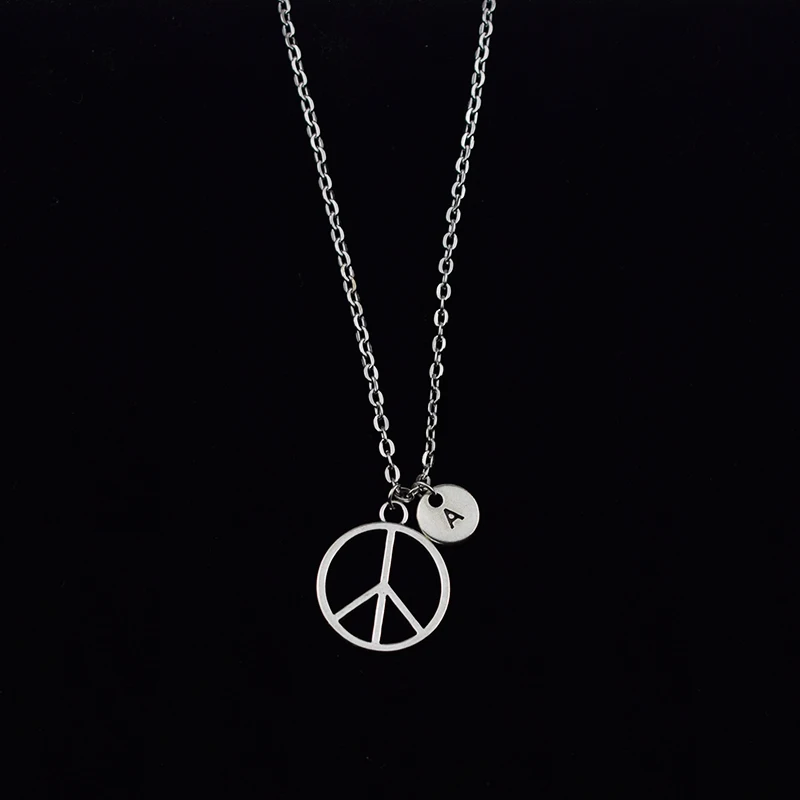 

Символ мира, подвески, модные ювелирные изделия DIY, подвески с буквами ручной работы, ожерелье