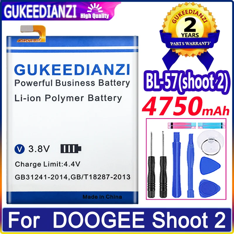 

Bl-57 4750mAh Large Capacity Mobile Phone Replacement Battery For Doogee Shoot 2 Shoot2 High Quality Battery Li-polym Bateria