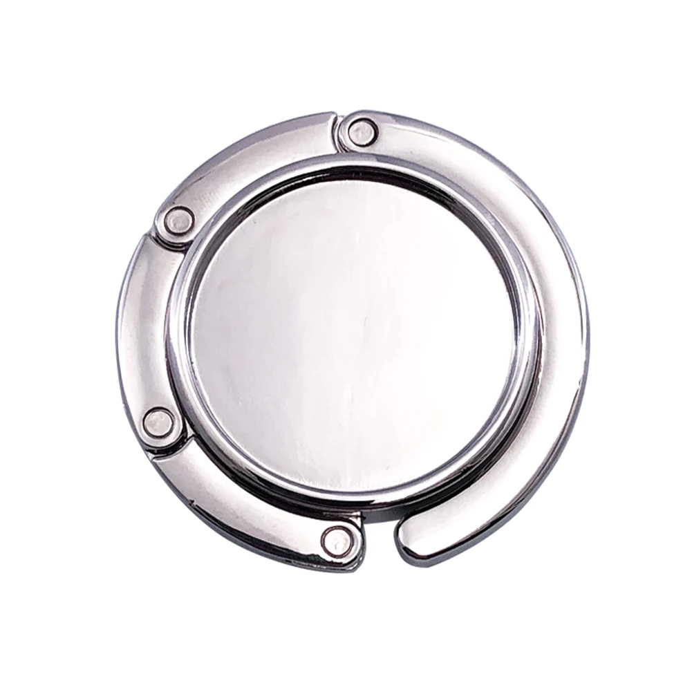 

Non Slip Round Foldable Accessories Handbag Hook Portable Gift Storage Outdoor Zinc Alloy Fashion Purse Hanger Holder For Table