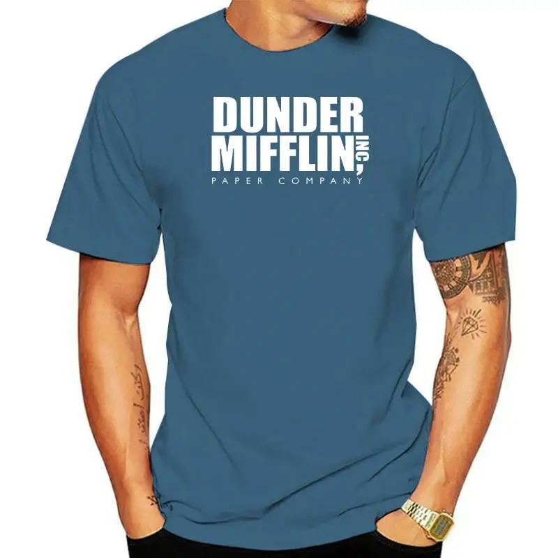 

DUNDER MIFFLIN PAPER INC офис, ТВ Show Vintage Summe Мужская 100% хлопковая футболка Новинка унисекс смешная уличная одежда мягкая женская