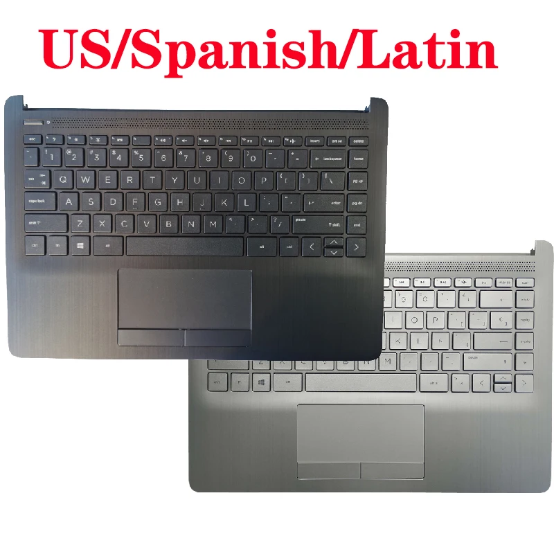 

New US/Spanish SP/Latin LA Laptop Keyboard for HP Pavilion 14-CF 14-DF 14S-DF 14-DK 14S-CR 240 G8 245 246 G8 with palmrest cover