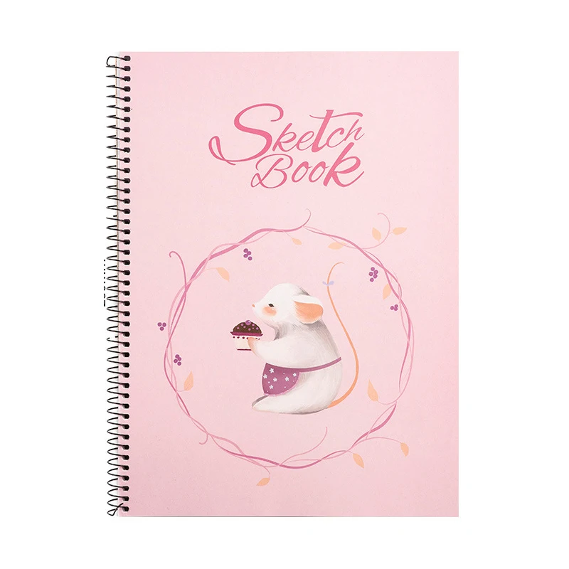 A4 Portable Sketchbook Hand-painted Color Lead Painting Watercolor Book Cartoon Cover Children's Graffiti Art Paper 100 Sheets