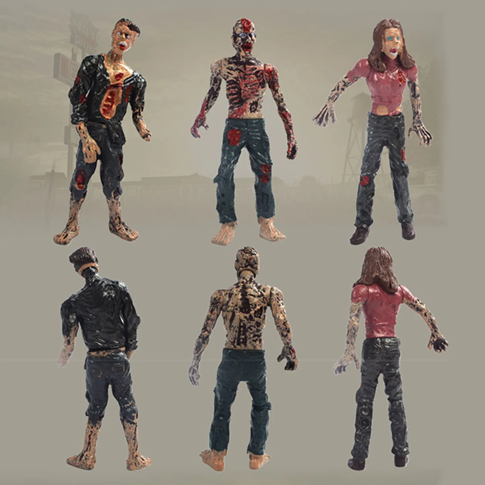 6 шт./лот 10 см фигурки зомби Ходячие мертвецы игрушки персонажи фильмов детские