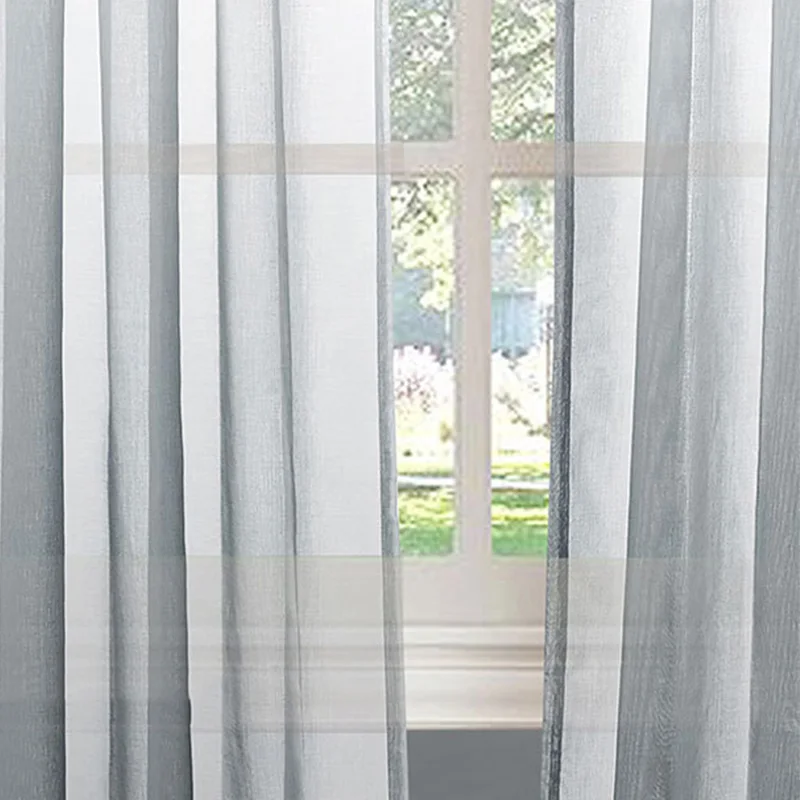 

Yaapeet Gradient Ombre Semi Sheer Curtain Drapes Window Treatment Voile for Dining Living Kid Room Bedroom Decor Grommet Top
