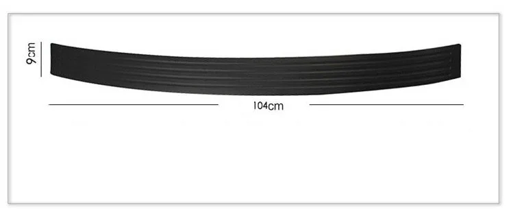 

Универсальный черный резиновый задний багажник, защита от царапин, коврик, двусторонняя лента для автомобиля, внедорожника, задний бампер багажника