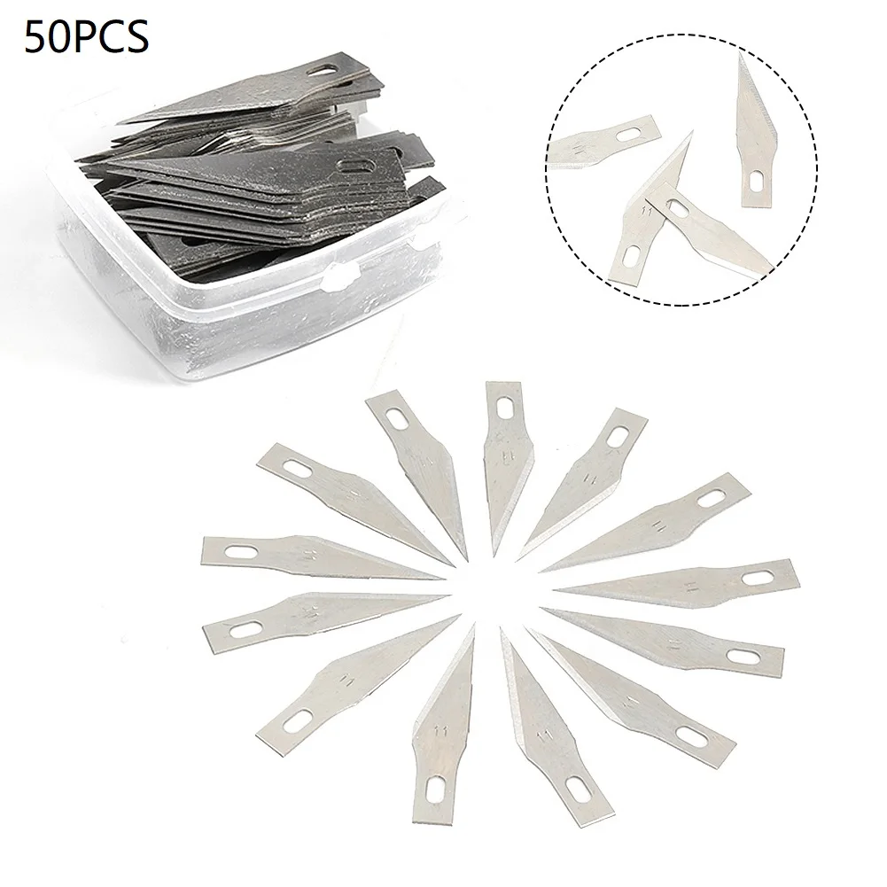 

50/100pcs Blades Stainless Steel Engraving //// Carving Metal Blade For X-acto Exacto Tool SK5 Graver Hobby Style Multi Tool