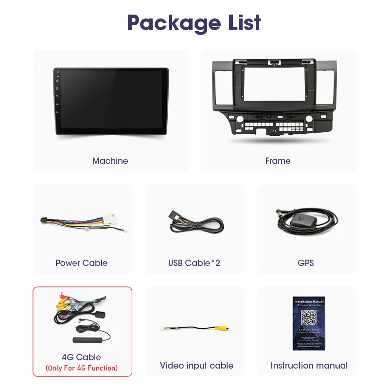 jmcq android 11 4g car radio for mitsubishi lancer 2007 2012 car radio multimidia video player navigation gps 2din 2 din carplay free global shipping