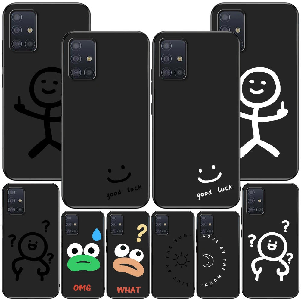

Couple Sun Moon Case for Samsung Galaxy A52 A12 A53 A51 A32 A21s A22 A31 A72 A02s A13 5G A11 A41 A03s Silicone Phone Cover Shell