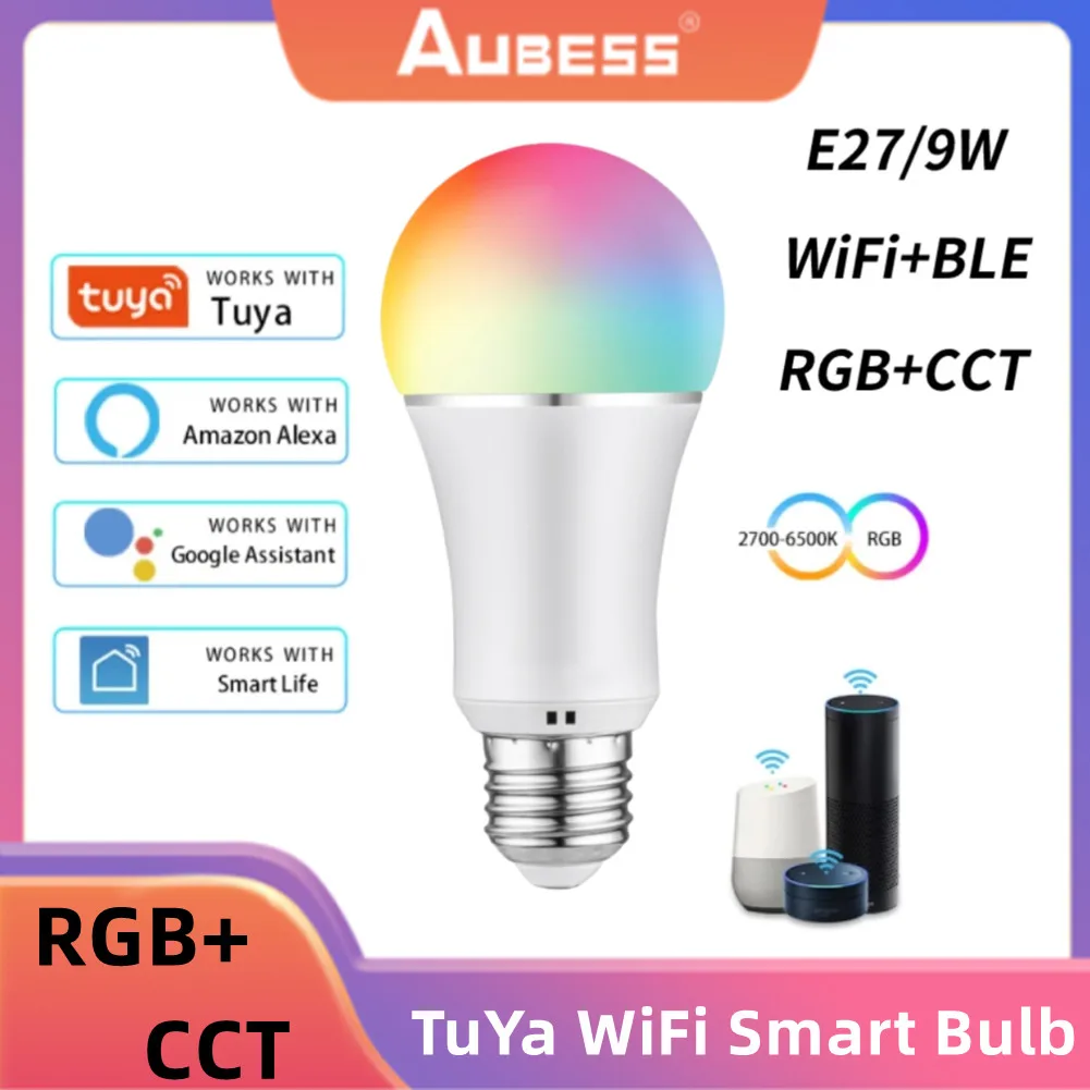 

WIFI Tuya Smart Life LED Lamp Timing Control WiFi Smart Bulb Long Life Mobile Phone Remote Control Light For Wide Application