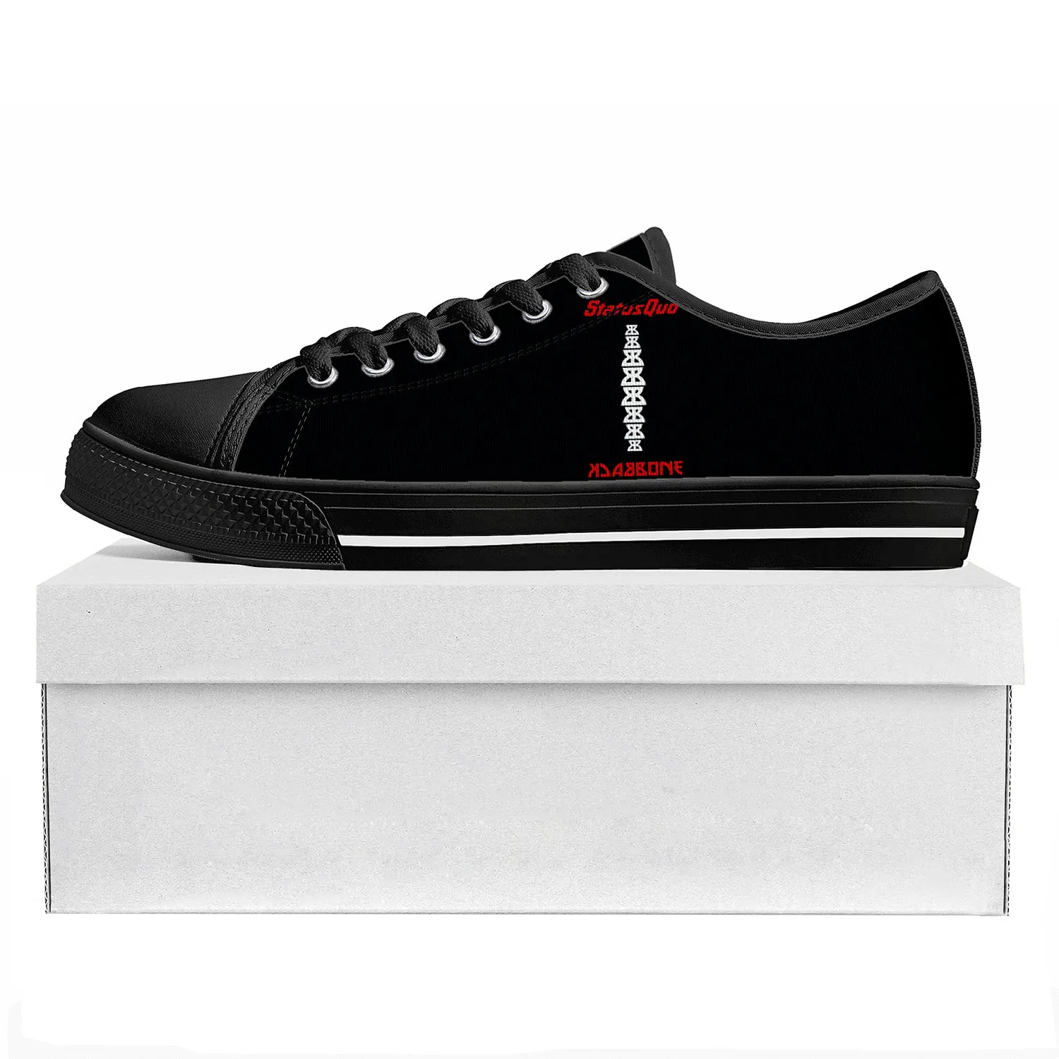 

Status Quo Rock Band Fashion Low Top High Quality Sneakers Mens Womens Teenager Canvas Sneaker Casual Couple Shoes Custom Shoe