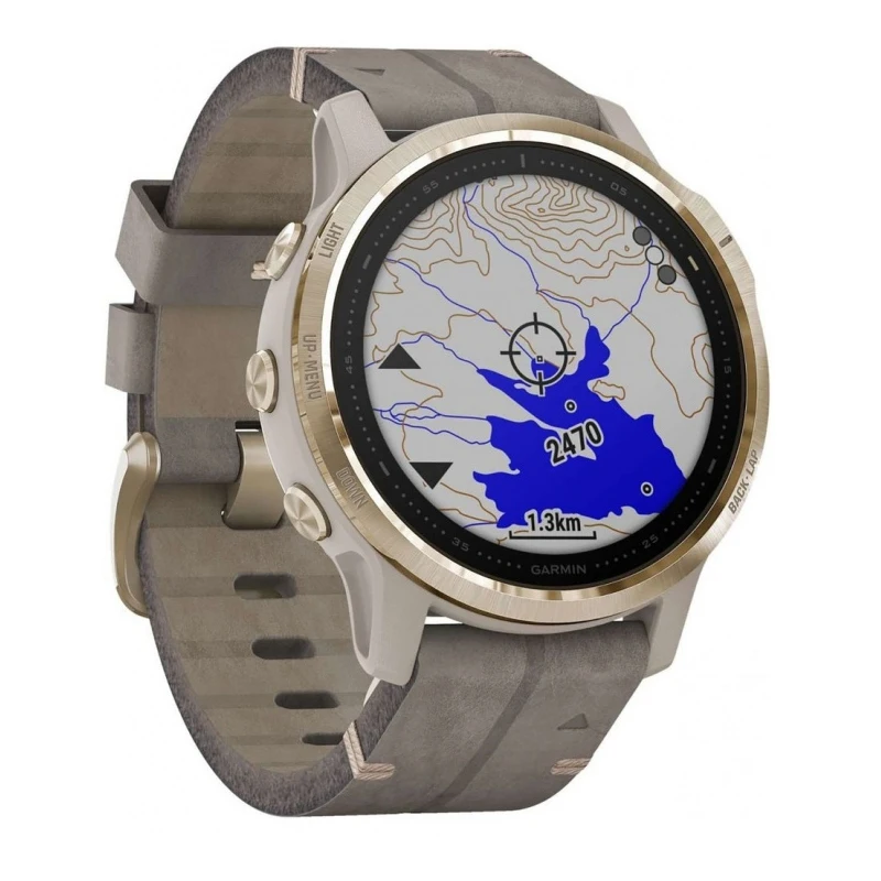 Умные часы Garmin Fenix 6S Pro Solar 010-02409-26 1.2" компас акселерометр термометр с серым